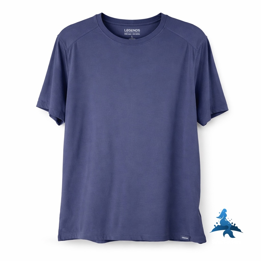 1251 Legends Aviation Tee Split Hem SS - Large - Nightshade Blue
